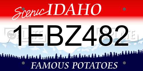 1EBZ482 Idaho License Plate