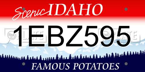 1EBZ595 Idaho License Plate