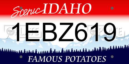1EBZ619 Idaho License Plate