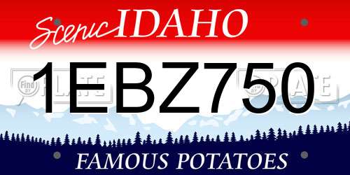 1EBZ750 Idaho License Plate