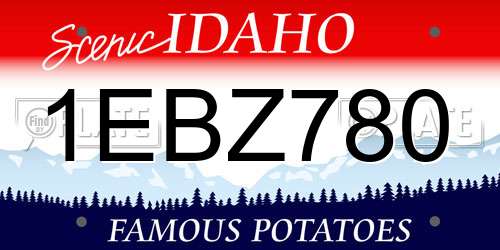 1EBZ780 Idaho License Plate