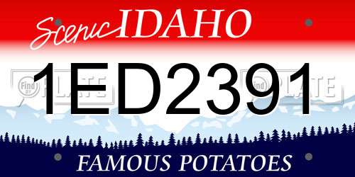 1ED2391 Idaho License Plate