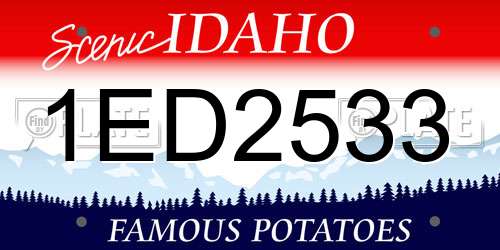 1ED2533 Idaho License Plate