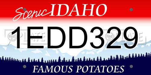 1EDD329 Idaho License Plate