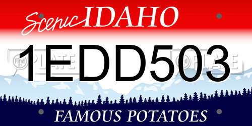 1EDD503 Idaho License Plate