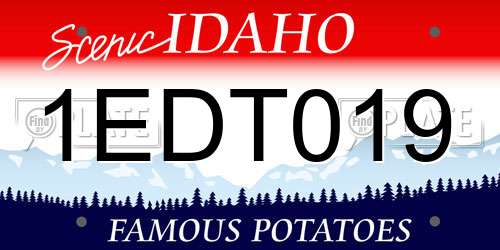 1EDT019 Idaho License Plate