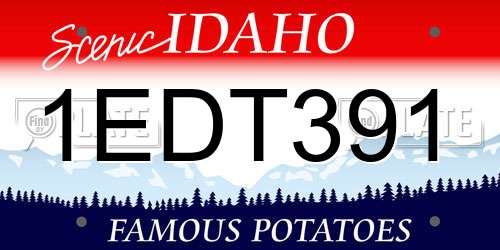 1EDT391 Idaho License Plate