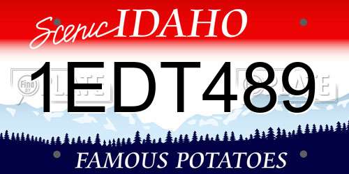 1EDT489 Idaho License Plate