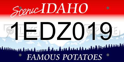 1EDZ019 Idaho License Plate