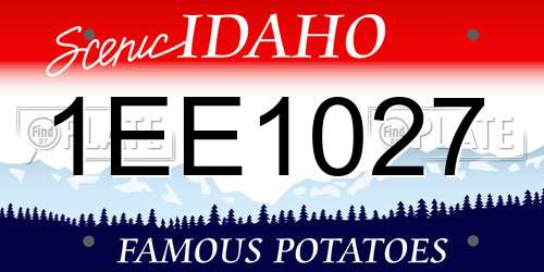 1EE1027 Idaho License Plate