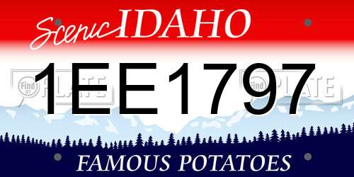1EE1797 Idaho License Plate