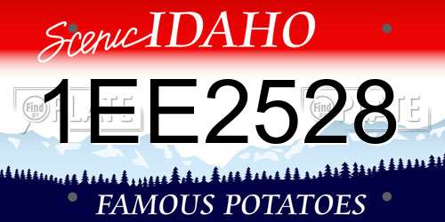 1EE2528 Idaho License Plate