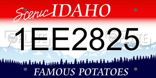1EE2825 Idaho License Plate