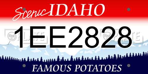 1EE2828 Idaho License Plate