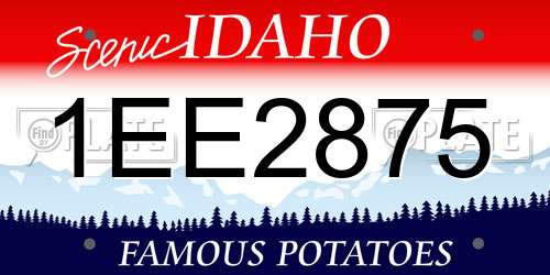 1EE2875 Idaho License Plate
