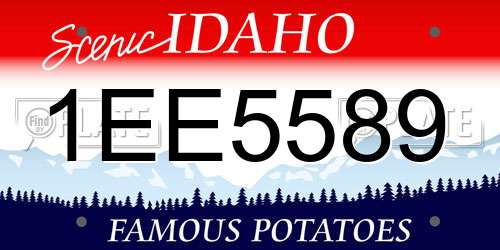 1EE5589 Idaho License Plate