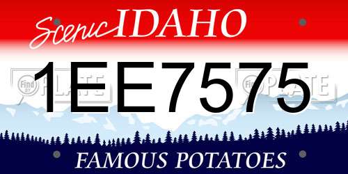 1EE7575 Idaho License Plate