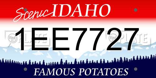 1EE7727 Idaho License Plate