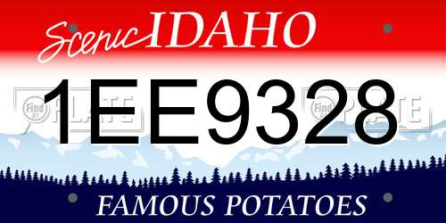 1EE9328 Idaho License Plate