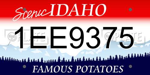 1EE9375 Idaho License Plate