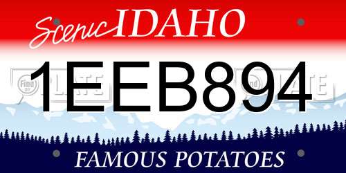 1EEB894 Idaho License Plate
