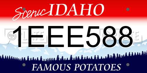 1EEE588 Idaho License Plate