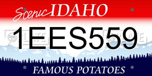 1EES559 Idaho License Plate