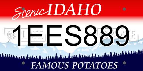 1EES889 Idaho License Plate