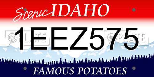1EEZ575 Idaho License Plate