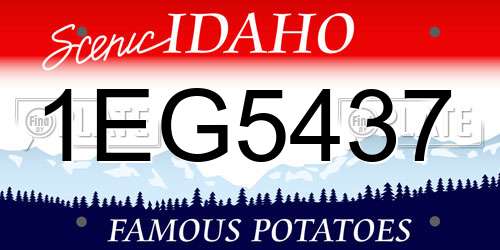 1EG5437 Idaho License Plate