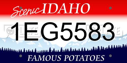 1EG5583 Idaho License Plate