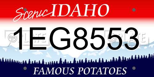 1EG8553 Idaho License Plate