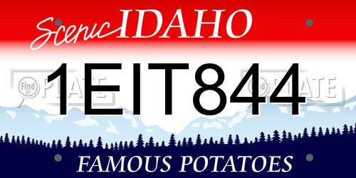 1EIT844 Idaho License Plate
