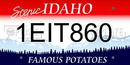 1EIT860 Idaho License Plate