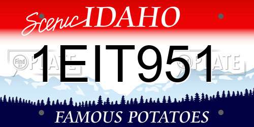 1EIT951 Idaho License Plate