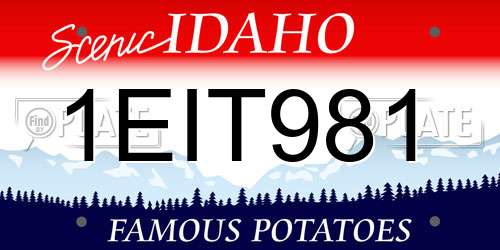 1EIT981 Idaho License Plate