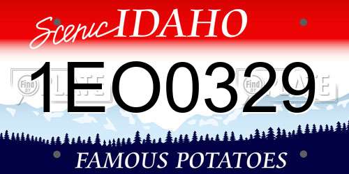 1EO0329 Idaho License Plate
