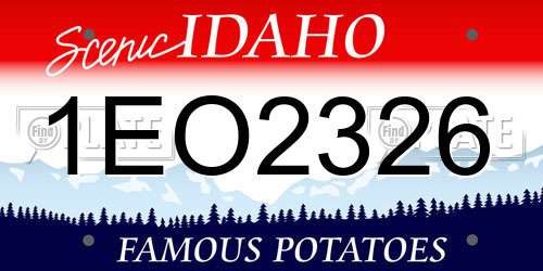 1EO2326 Idaho License Plate