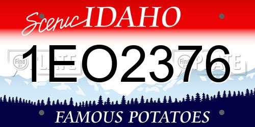 1EO2376 Idaho License Plate