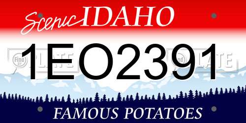 1EO2391 Idaho License Plate