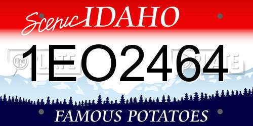 1EO2464 Idaho License Plate