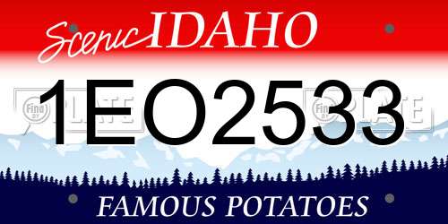 1EO2533 Idaho License Plate