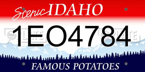 1EO4784 Idaho License Plate