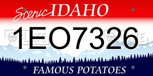 1EO7326 Idaho License Plate