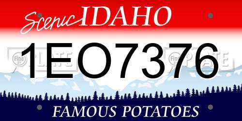 1EO7376 Idaho License Plate