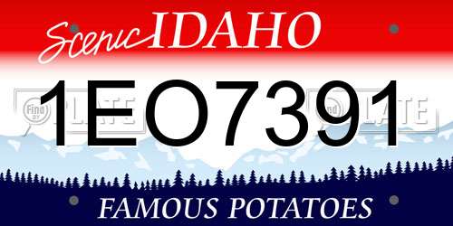 1EO7391 Idaho License Plate