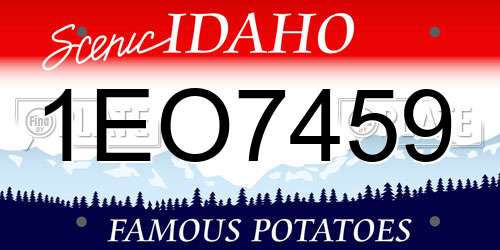 1EO7459 Idaho License Plate