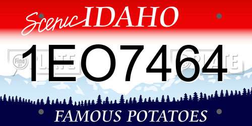 1EO7464 Idaho License Plate