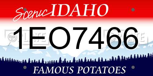 1EO7466 Idaho License Plate