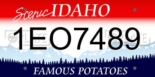 1EO7489 Idaho License Plate